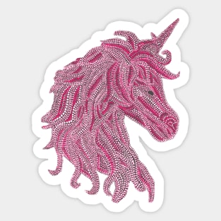 Mythical Unicorn. - Pink Sticker